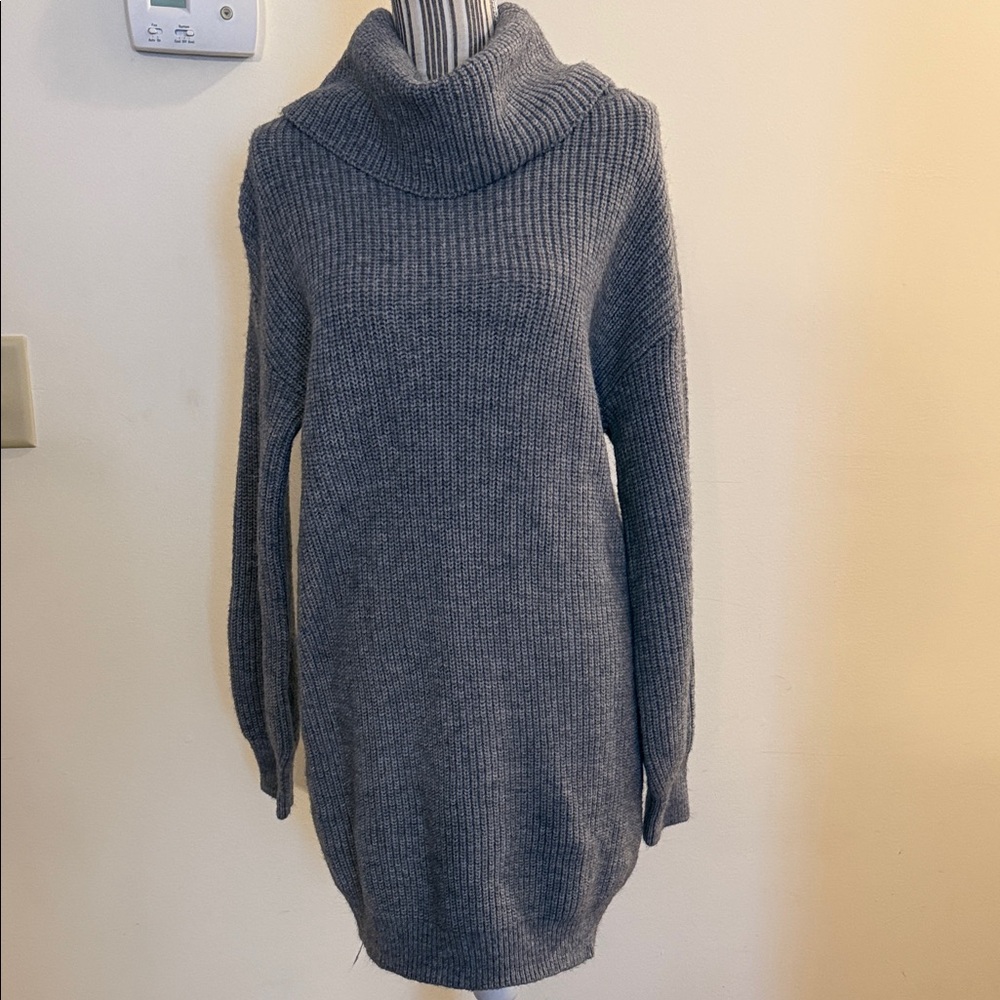 Debut Cowl Turtleneck Neck Sweater Dress Long Sleeve Med/Large NWOT